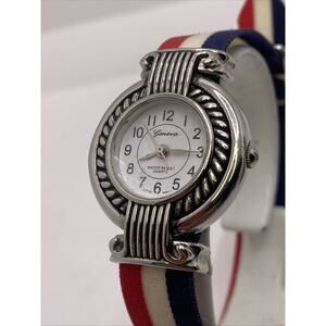 Geneva Vintage Sailing Ailver Watch New Battery